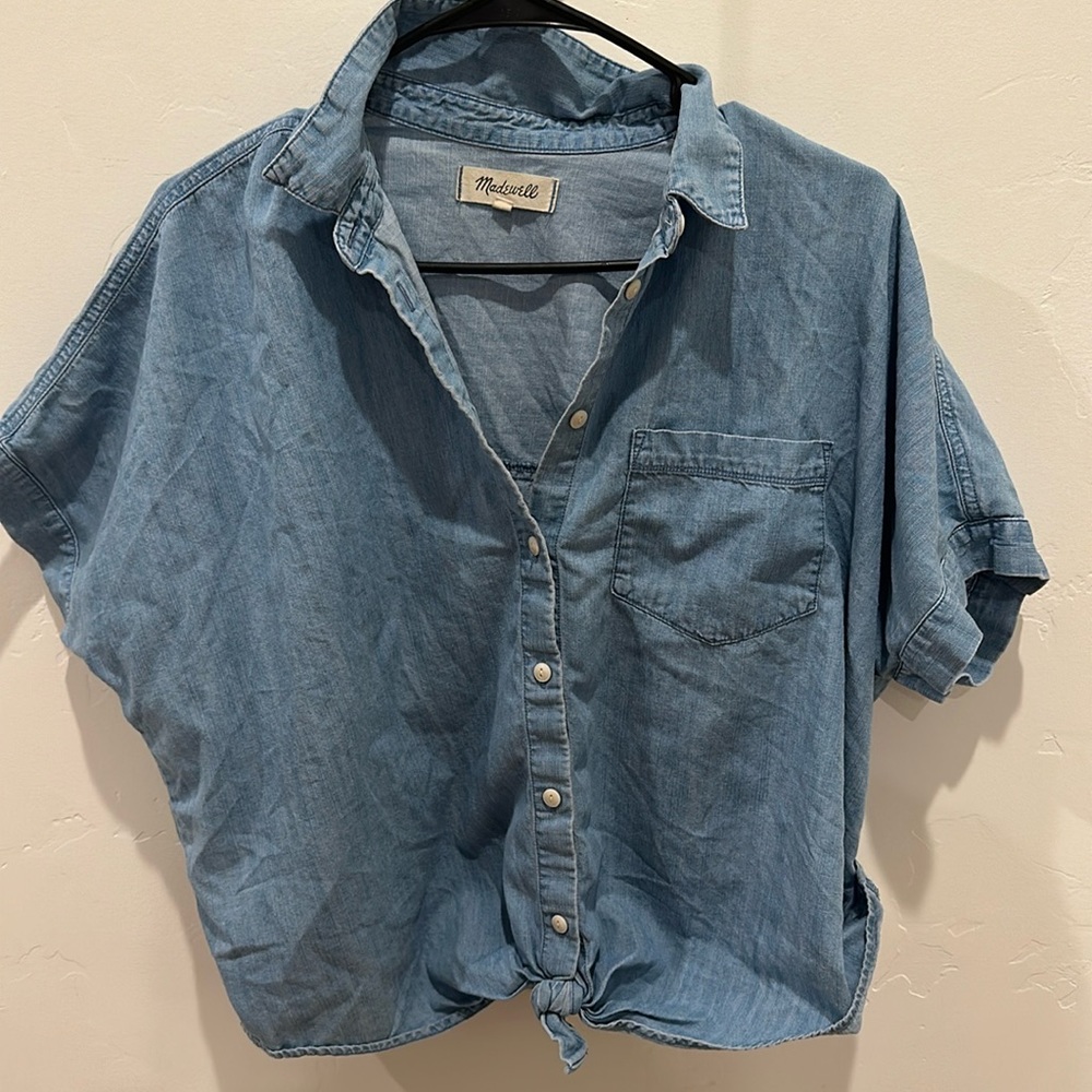 Madewell denim button down top